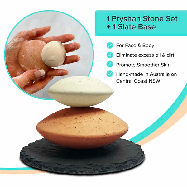 1 x Pryshan Clay Stones base sets-The best exfoliation experience you will ever have