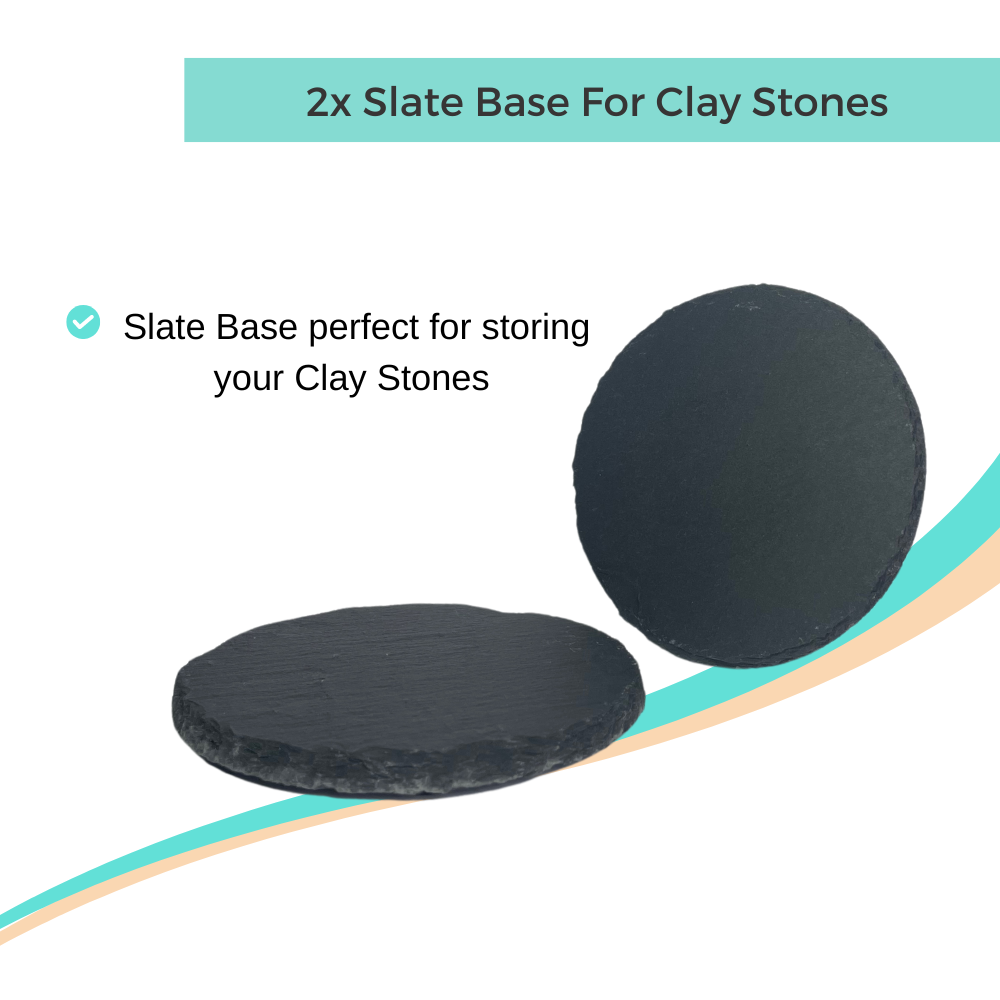 2 x Slate Bases For Stones