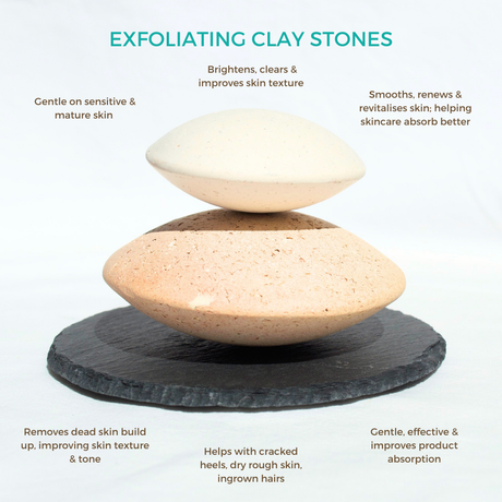 12 PC Clay Stone Sets – With Black Slate Bases