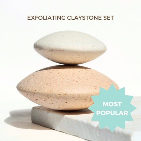 Pryshan Exfoliating Clay Stone Set