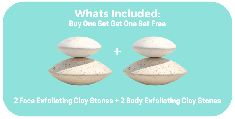 Buy One Get One Set Free - Exfoliating Clay Stones Body & Face