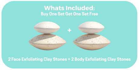 Buy One Get One Set Free - Exfoliating Clay Stones Body & Face