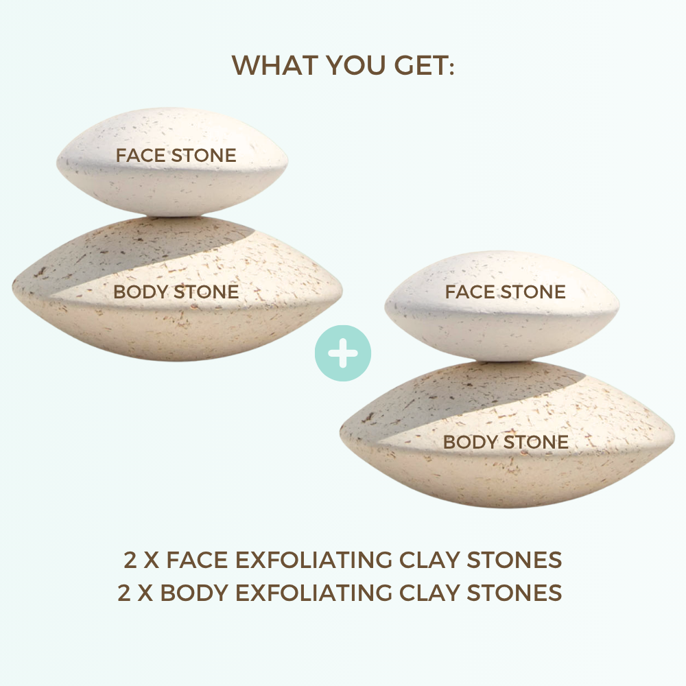 Buy One Get One Set Free - Exfoliating Clay Stones Body & Face