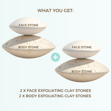 Buy One Get One Set Free - Exfoliating Clay Stones Body & Face