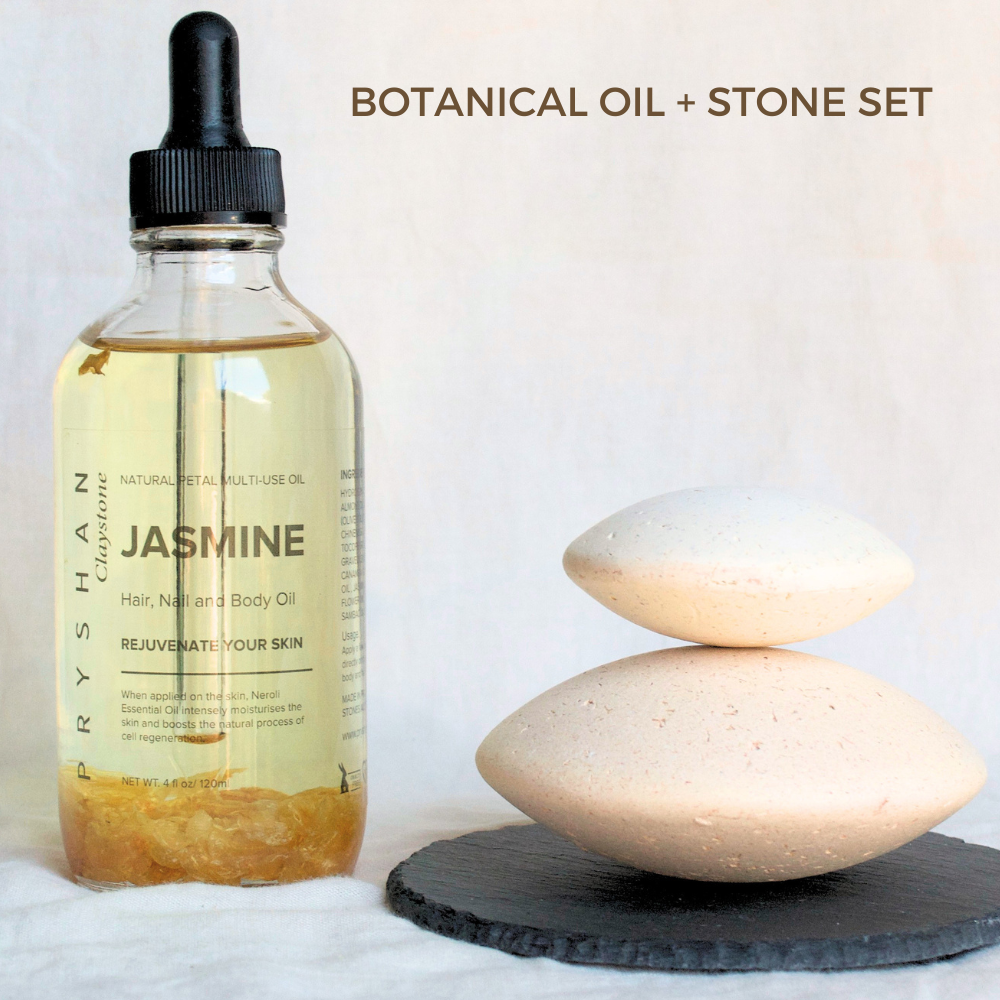 Botanical Oil + Stone Set