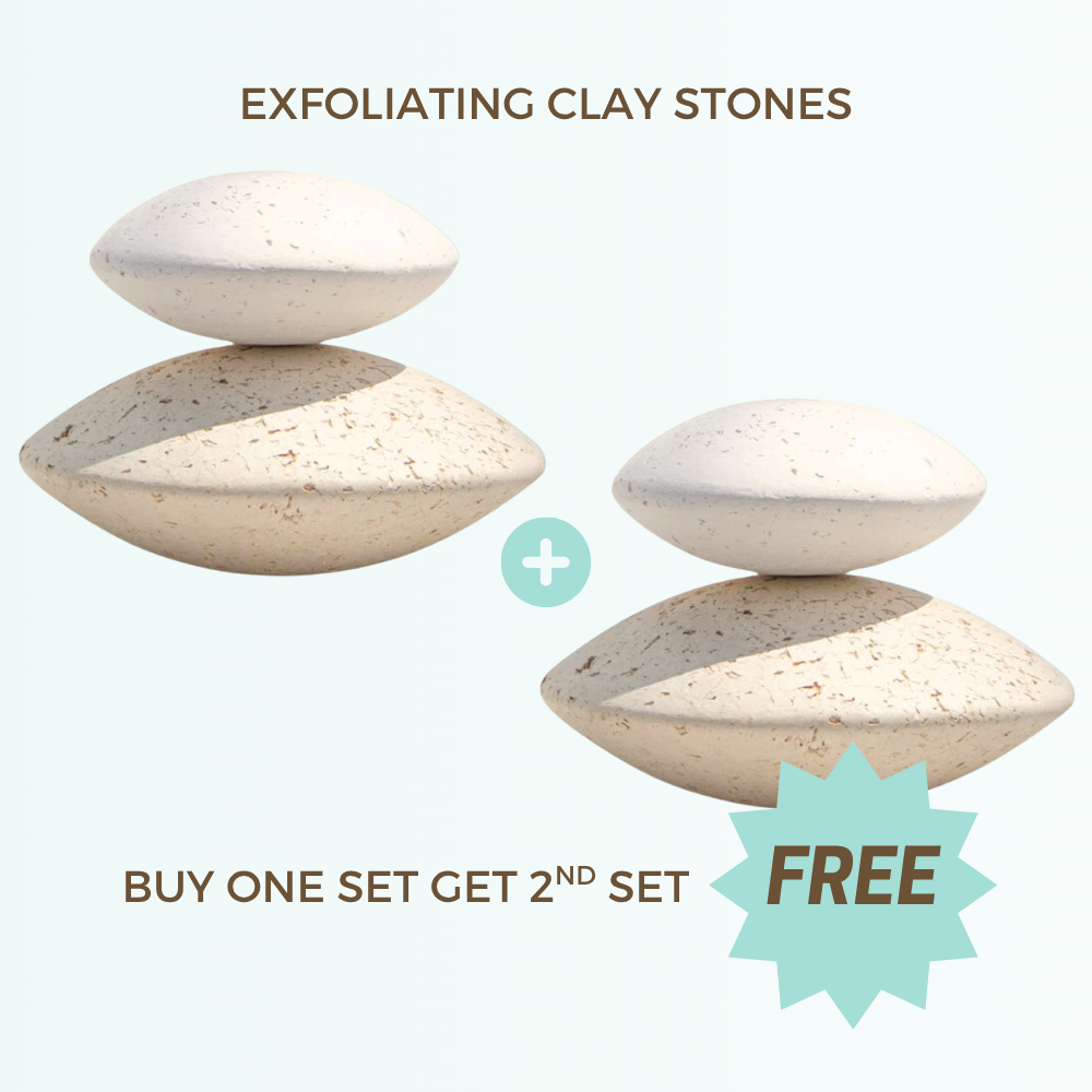 Buy One Get One Set Free - Exfoliating Clay Stones Body & Face