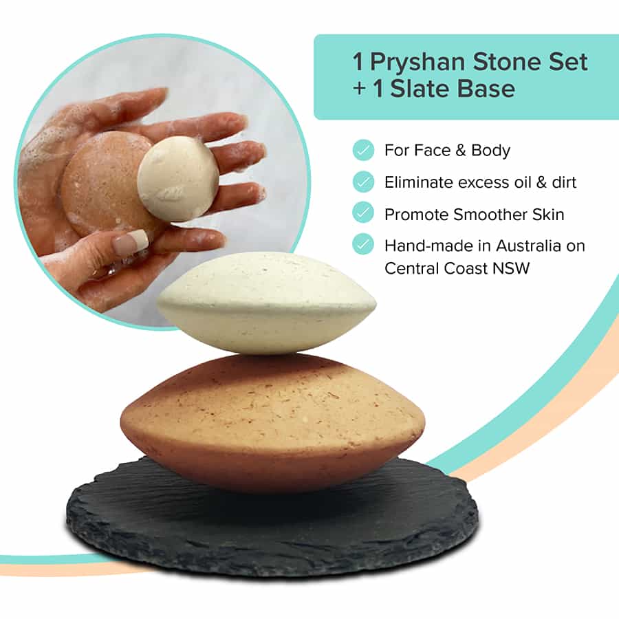 1 x Pryshan Clay Stones base sets-The best exfoliation experience you will ever have